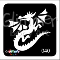 Glitter tattoo 040 Flying Dragon Pack Of 5 (040 Flying Dragon Pack Of 5)